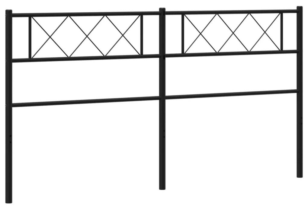 Cabeceira de cama 200 cm metal preto