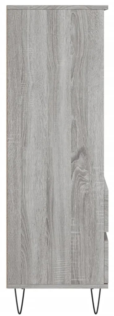 Aparador alto 40x36x110 cm derivados de madeira cinzento sonoma
