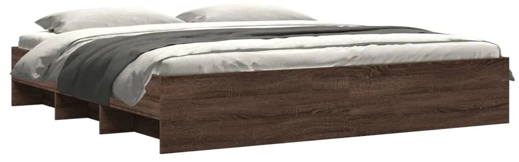 Estrutura de cama sem colchão 180x200 cm carvalho castanho