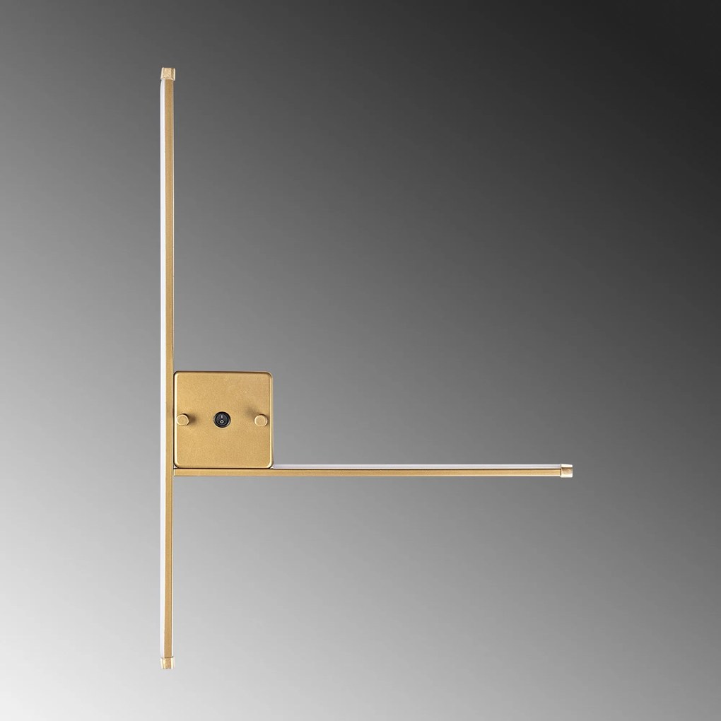 Candeeiro de Parede Sarf - Dourado - 61cm x 42cm x 3cm