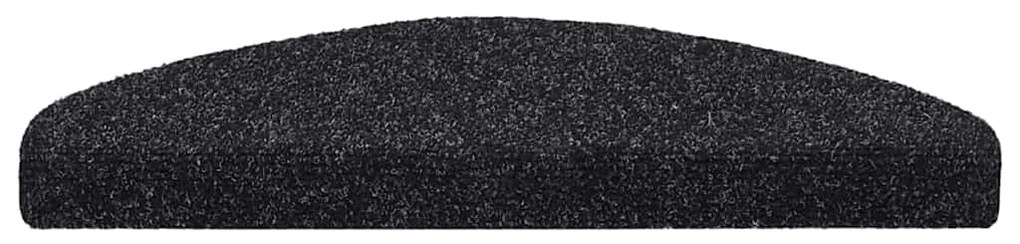 Tapetes de escada autoadesivos 30 pcs 65x21x4 cm preto