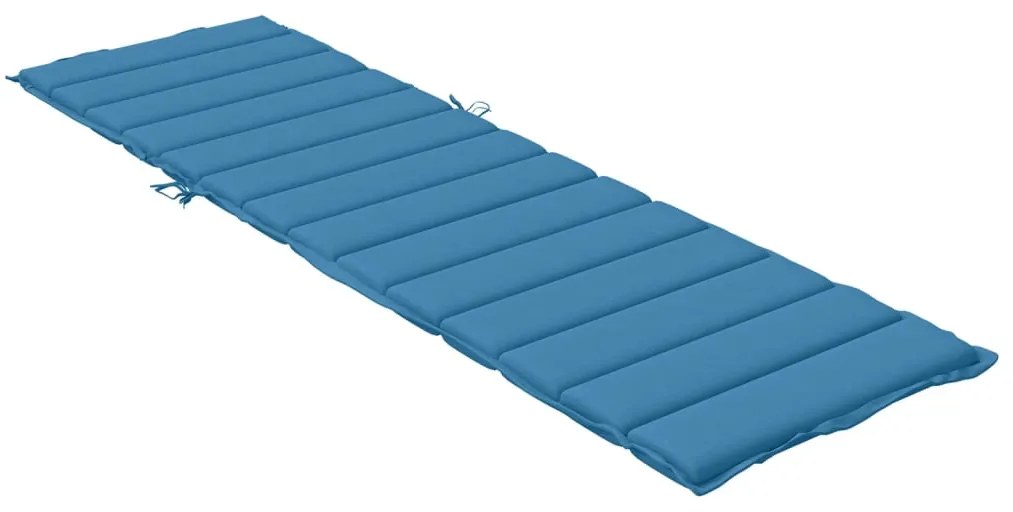 Almofadão para espreguiçadeira 200x60x4cm mesclado tecido azul