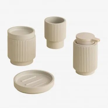 Conjunto De Banho Yiriel Crema - Sklum