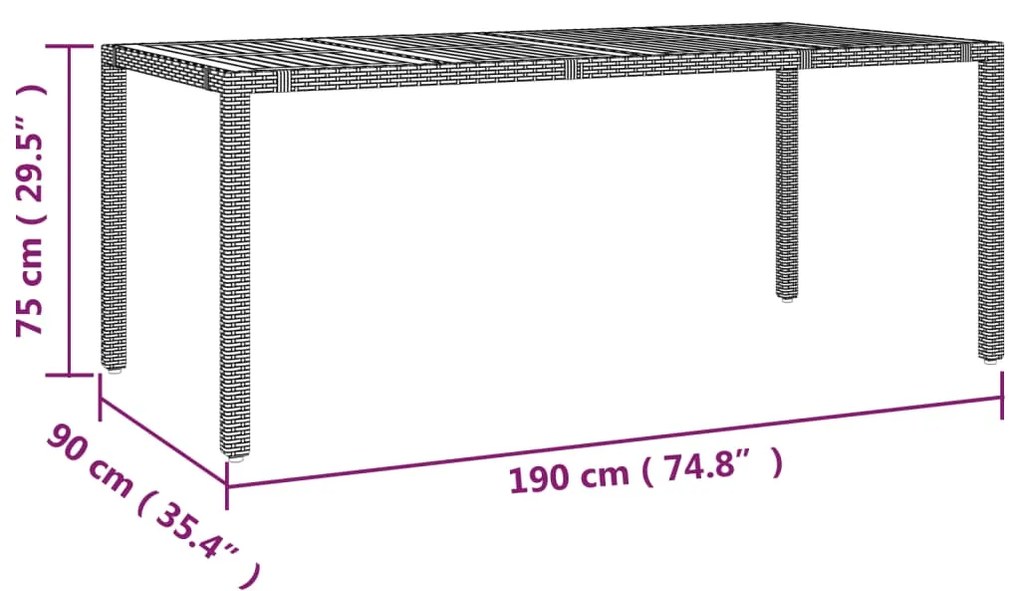 9 pcs conjunto de bistrô p/ jardim c/ almofadões vime PE preto