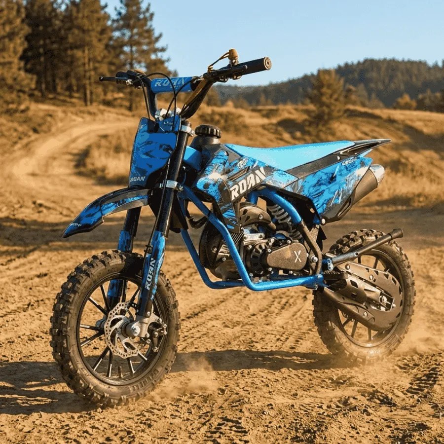 MINI MOTO Crianças MINICROSS gasolina 49cc Roan CRF 10/10" 3.5cv Azul