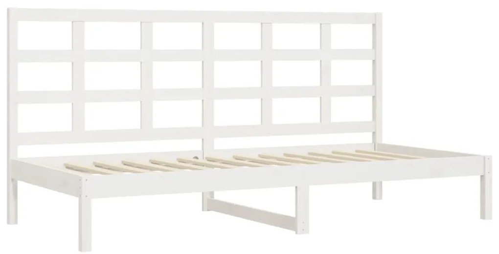 Sofá-cama sem colchão 80x200 cm madeira de pinho maciça branco