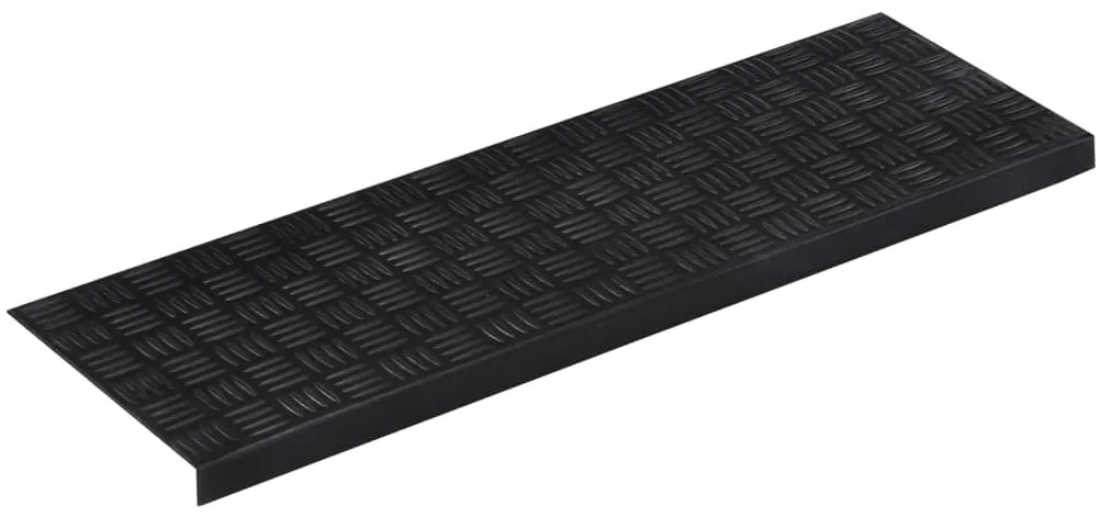 Tapetes para degraus de escada 10 pcs 25x75 cm borracha