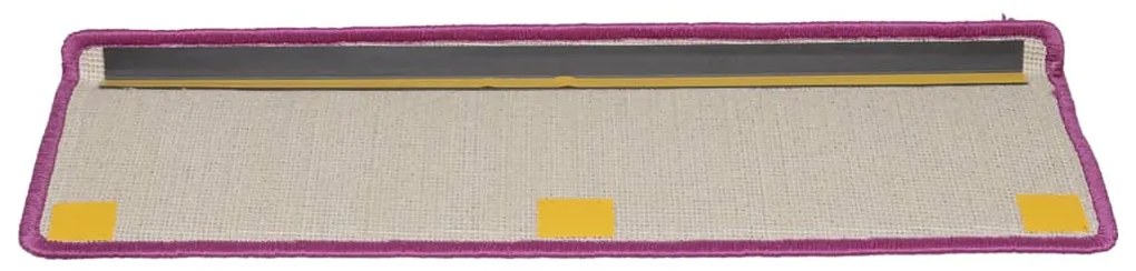 Tapetes de escadas 10 pcs 65x21x4 cm violeta