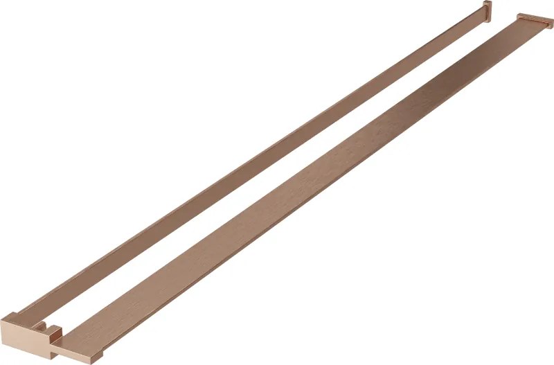 Mexen prateleira para parede de duche com trilho para toalhas, cobre escovado - 800-02-65