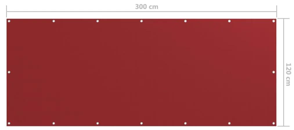 Tela de varanda 120x300 cm tecido Oxford vermelho