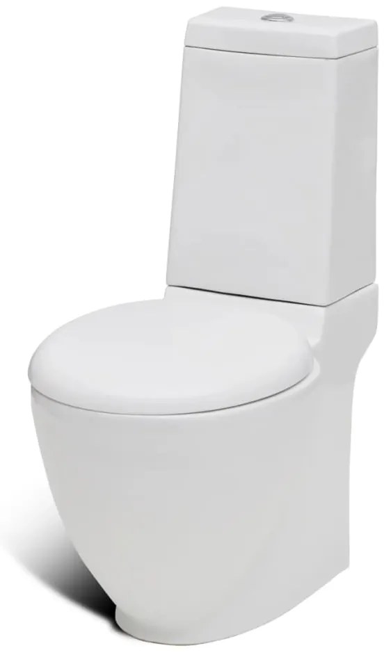 Conjunto com sanita e bidé cerâmica branca