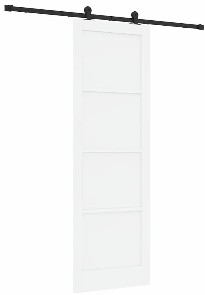Porta Deslizante com Conjunto de Ferragens Branca 78x232 cm Madeira Ma