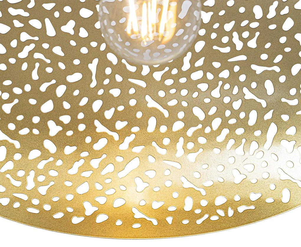 Candeeiro de suspensão oriental preto com dourado 28 cm - Japke