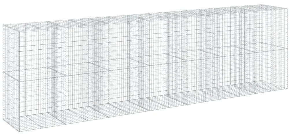 Cesto gabião com cobertura 700x100x200 cm ferro galvanizado
