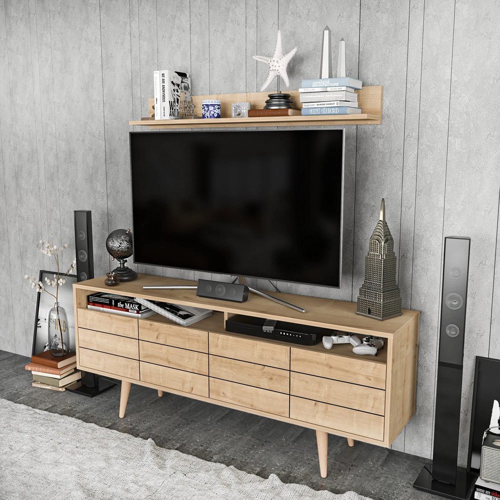 Móvel TV Ola – Safira – 160 cm x 35 cm x 64,5 cm