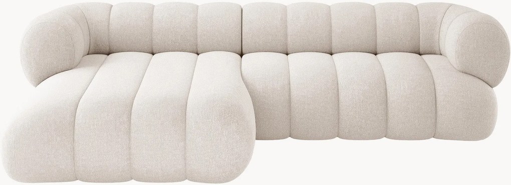 Sofá de canto em chenille Koge (5 lugares)