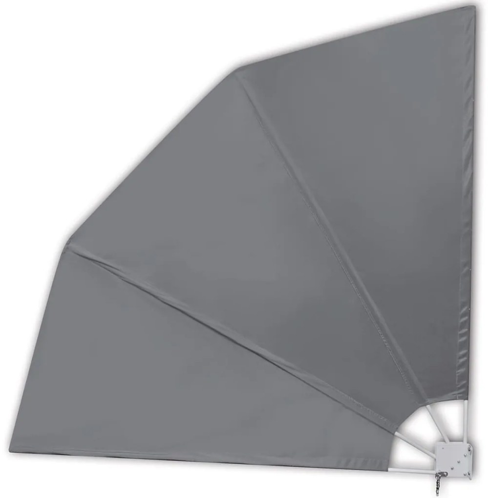 Toldo lateral dobrável para varanda 210x210 cm cinzento