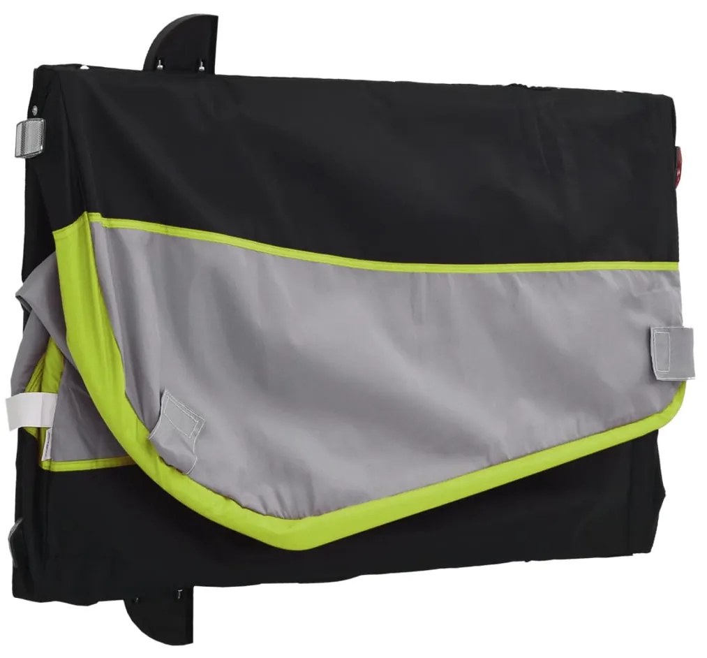 Reboque para bicicleta 45 kg ferro preto e verde