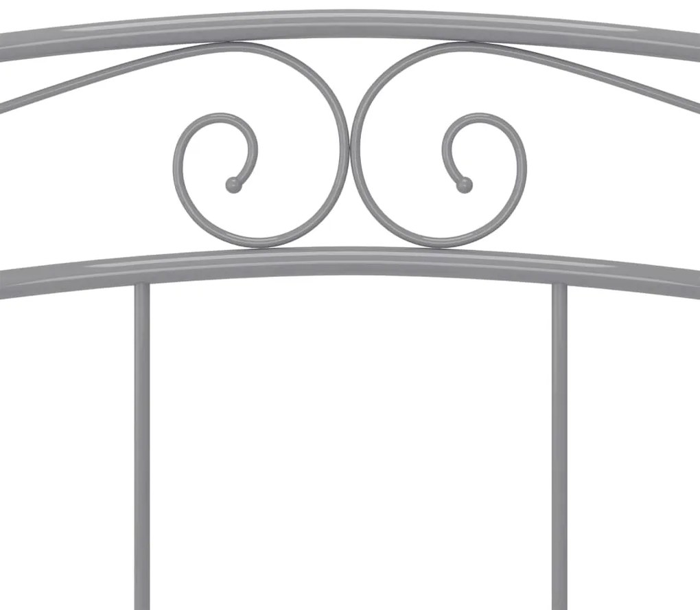 Estrutura de cama 200x200 cm metal cinzento