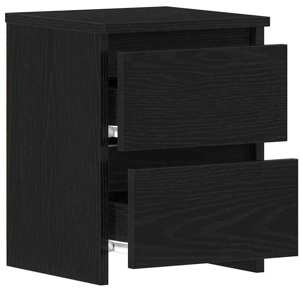 Camas de cabeceira vidaXL com gavetas 2 pcs Carvalho Preto 30x30x40 cm