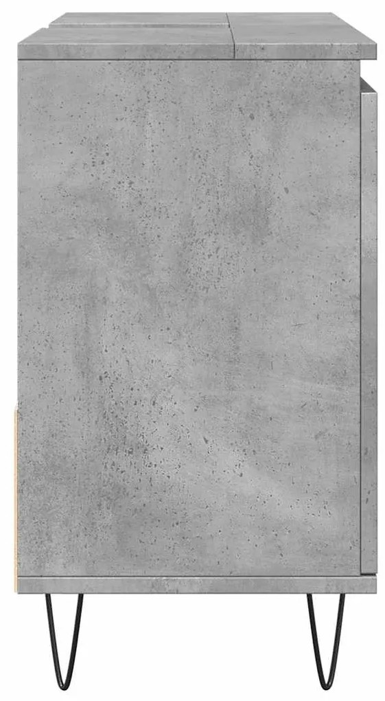 Armário lavatório WC 65x33x60cm deriv. madeira cinzento cimento