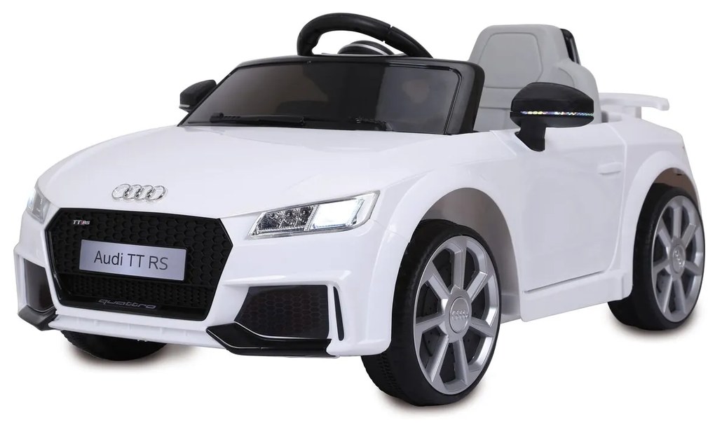 Carro elétrico infantil a bateria 12V Audi TT RS Branco