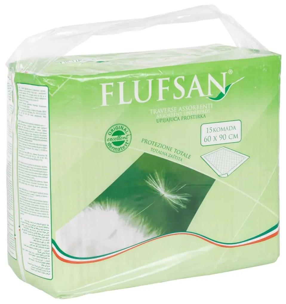 Flufsan Resguardo de cama para incontinência 90 pcs 60x90 cm