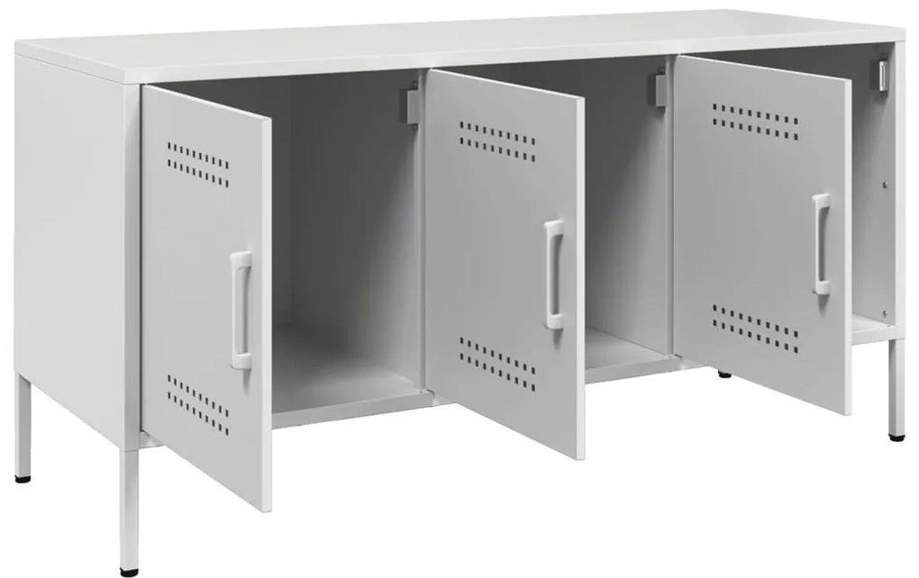 Móvel de TV 100,5x39x50,5 cm aço branco