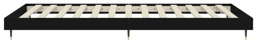 Estrutura de cama 90x200 cm derivados de madeira preto
