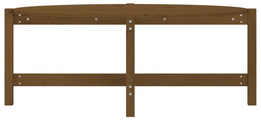 Mesa de centro 118x63x45cm madeira de pinho maciça castanho-mel