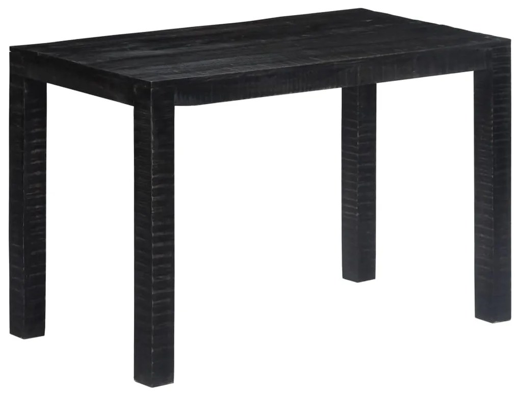 vidaXL Mesa de jantar 118x60x76 cm madeira de mangueira maciça preto