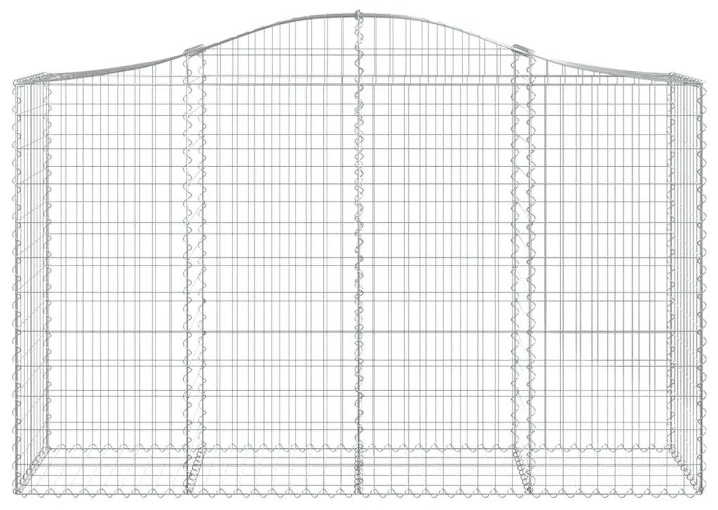 Cestos gabião arqueados 3pcs 200x50x120/140cm ferro galvanizado