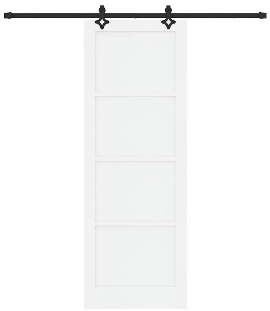 Porta Deslizante ORKDAL Branca Conjunto de 2 Branco e preto