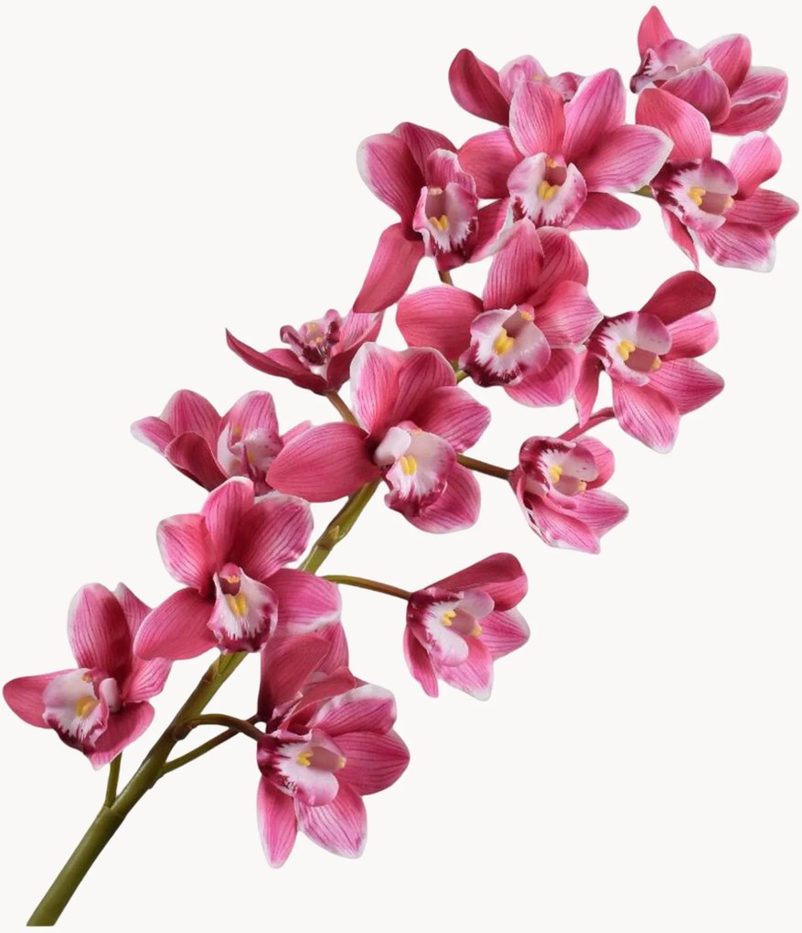 Flores artificiais Cymbidium, conjunto de 2