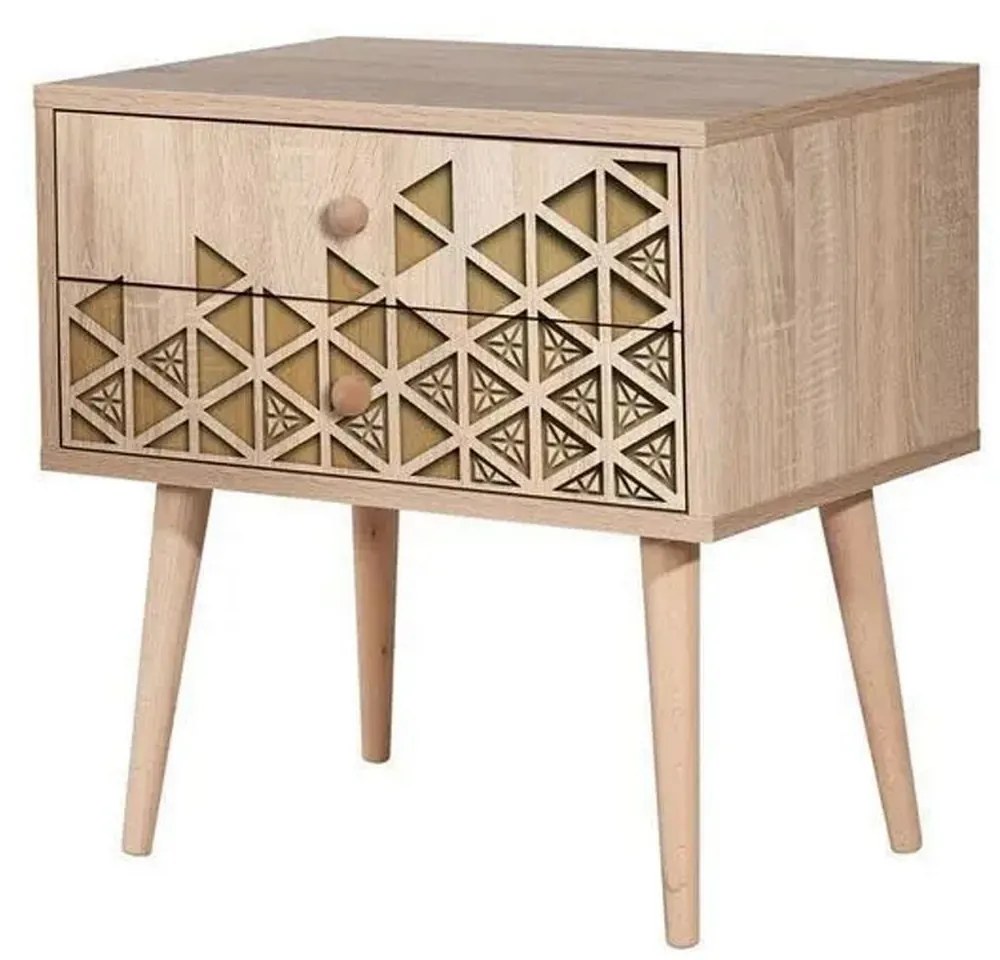 Mesa de Cabeceira Two – Carvalho Sonoma – 60 x 61 x 40 cm
