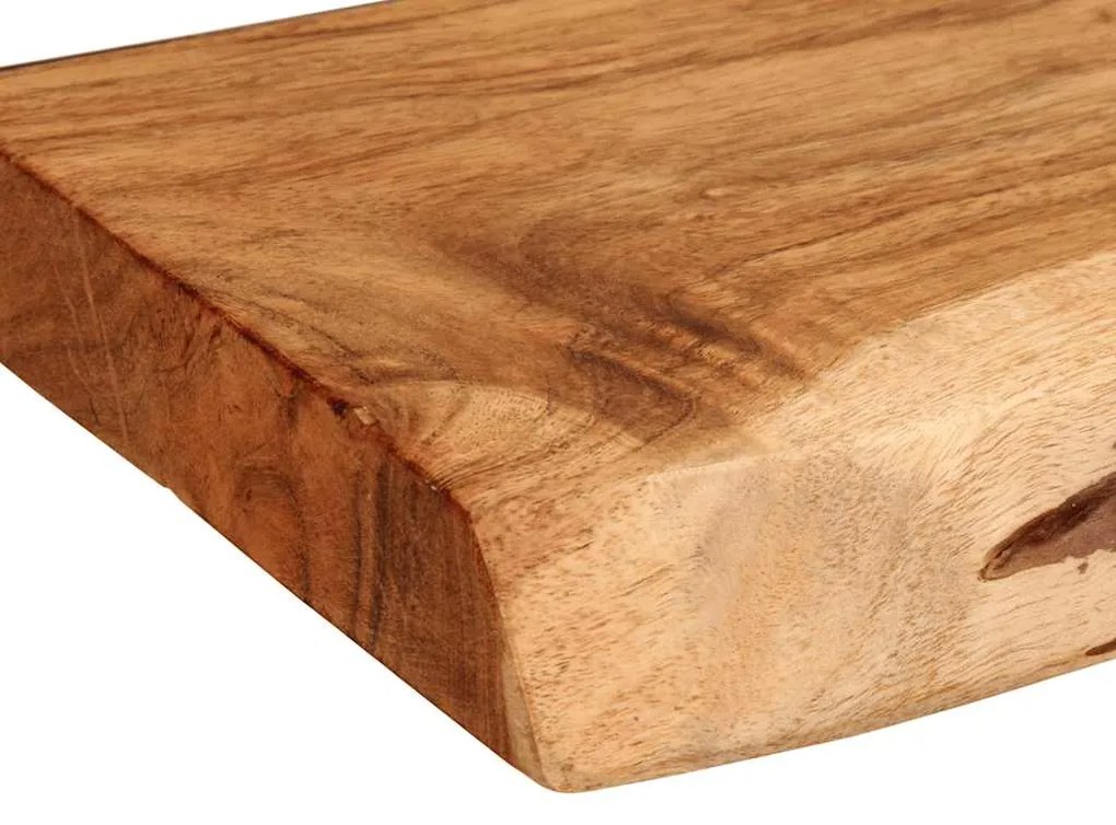 Prateleiras parede 2 pcs 100x20x3,5 cm madeira de acácia maciça