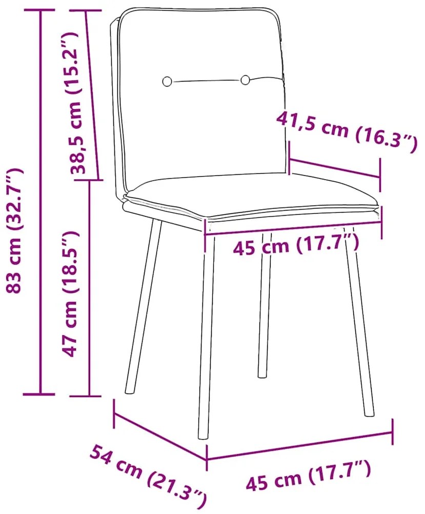 Cadeiras de jantar 2 pcs veludo preto