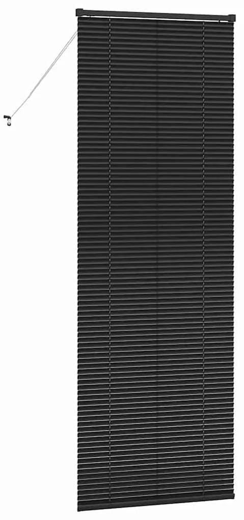 Persiana de Janela com cortinas Outros Manual Preto 80 x 130 cm Alumín