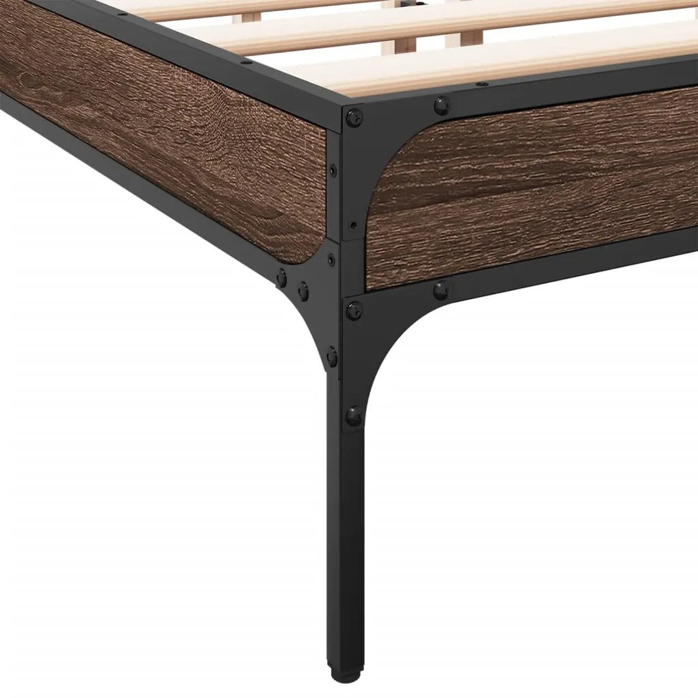 Estrutura de cama 120x190cm derivados madeira/metal