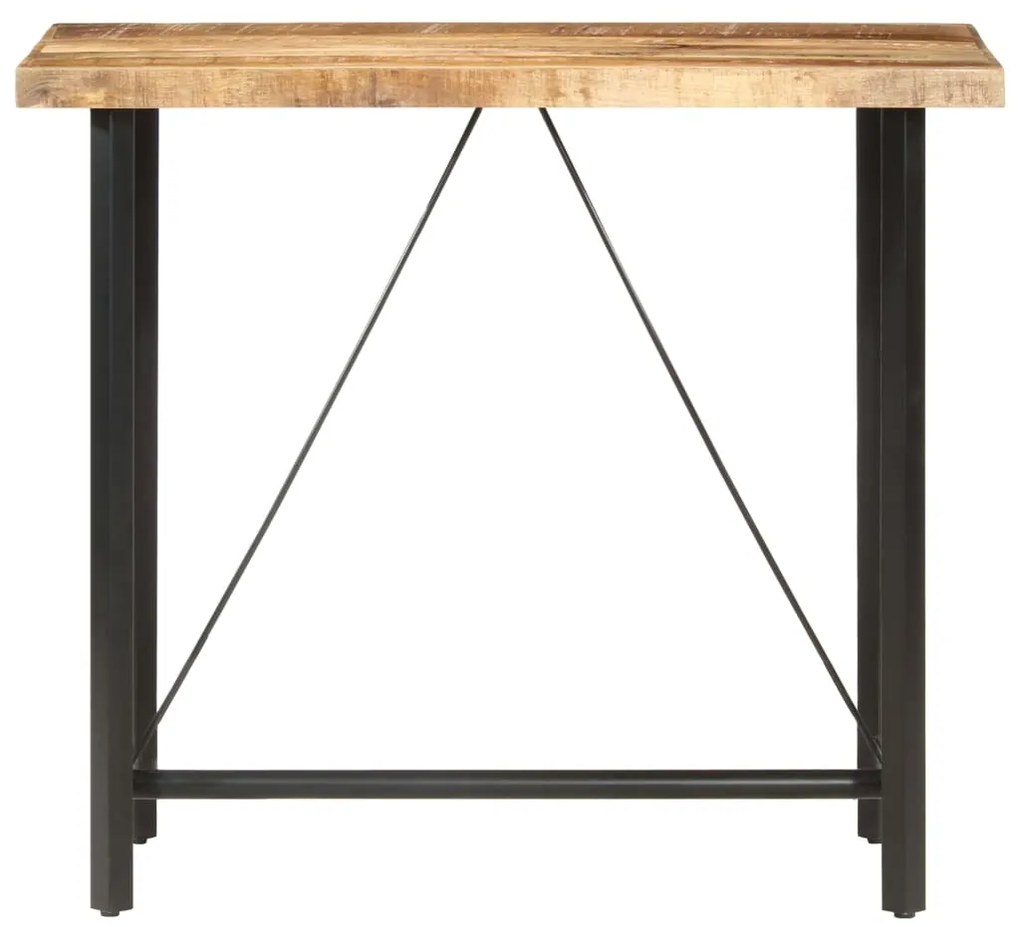 Mesa de bar 120x58x107 cm madeira de mangueira áspera
