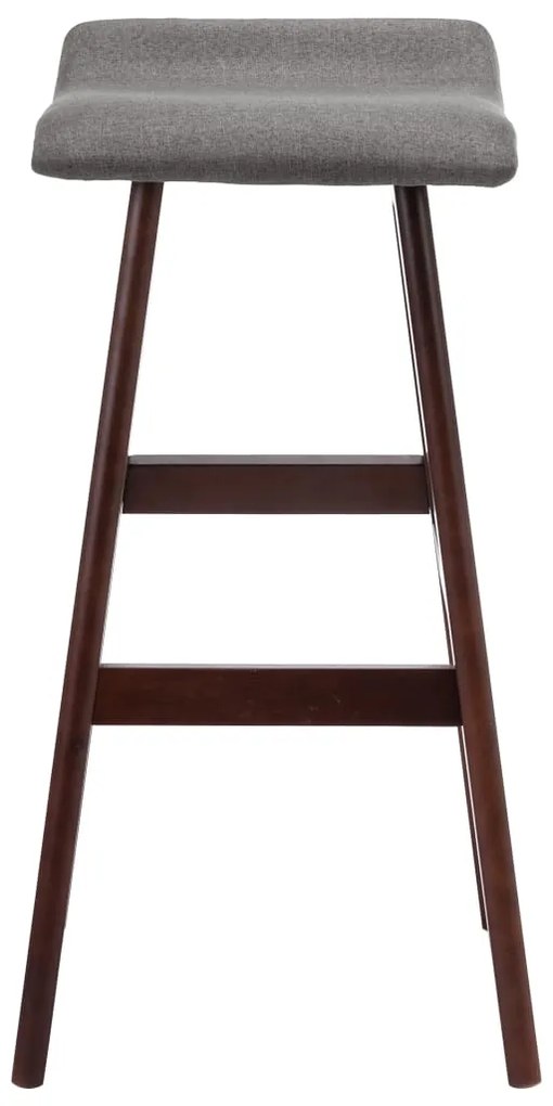 Cadeiras de bar 2 pcs tecido cinzento-escuro