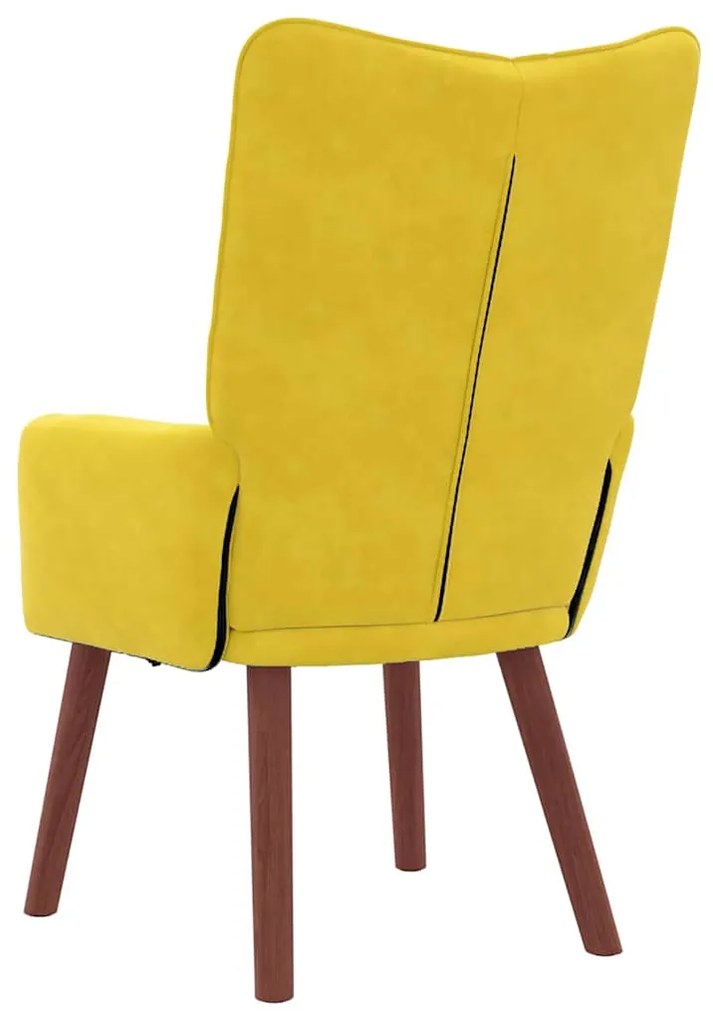 Poltrona Relaxante vidaXL em Veludo Amarelo