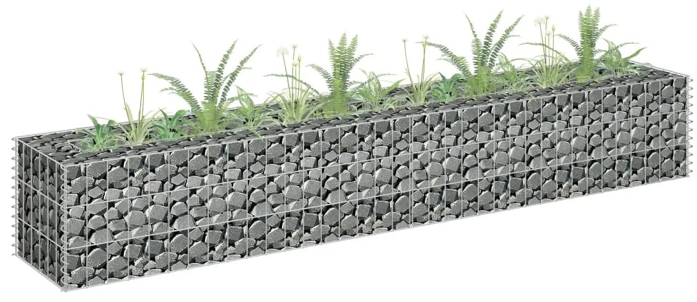 vidaXL Canteiro elevado/cesto gabião 180x30x30 cm aço galvanizado