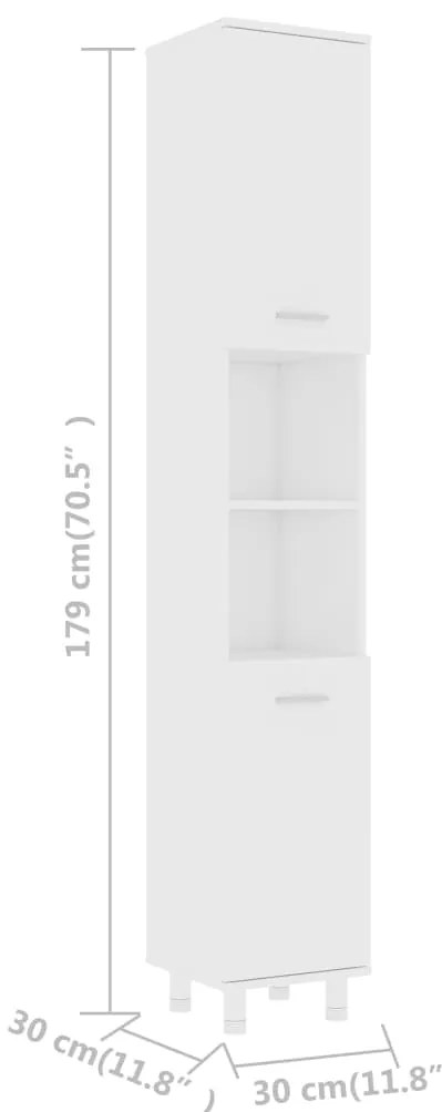 Armário de casa de banho derivados de madeira branco