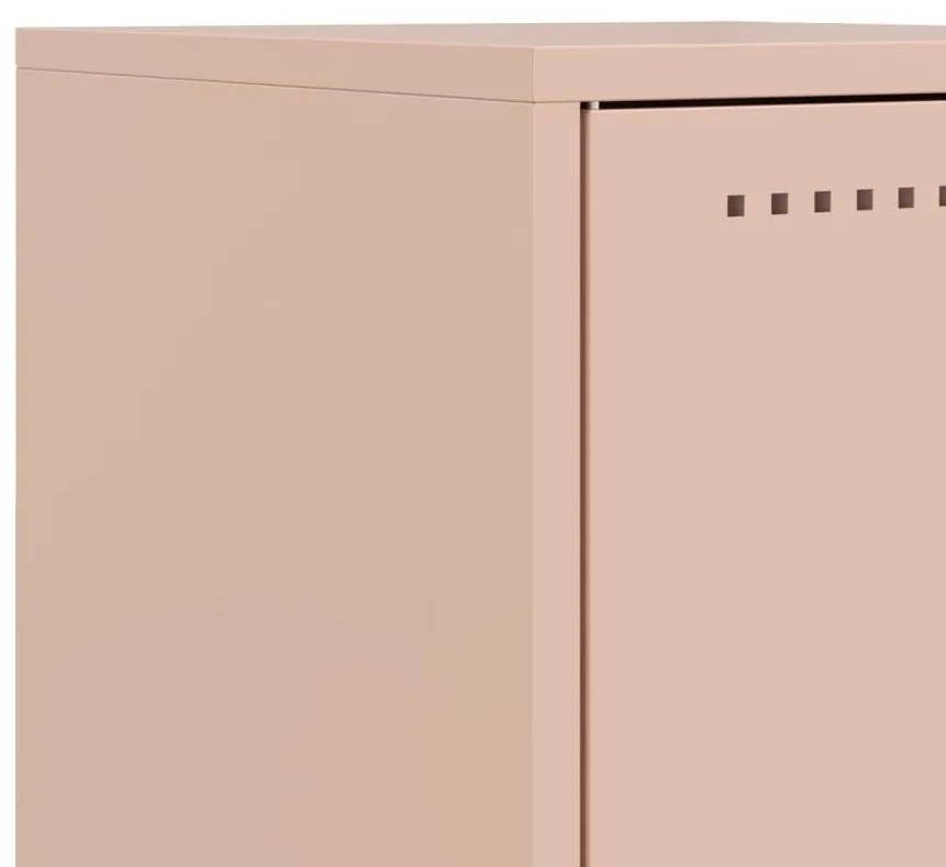 Mesa de cabeceira 36x39x60,5 cm aço rosa