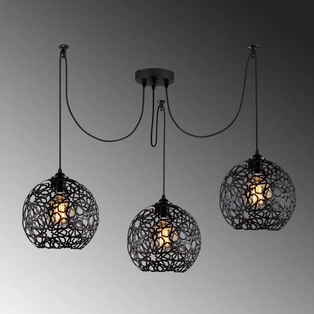Chandelier Fellini – Preto – 115 x 115 cm