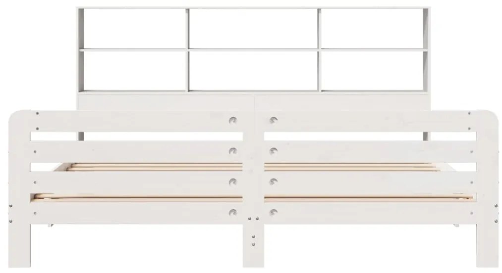 Cama sem colchão 180x200 cm madeira de pinho maciça branco