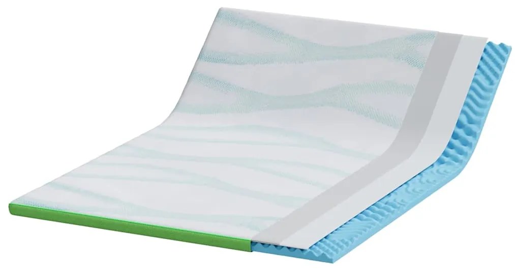 Protetores de Colchão Branco e Verde 140 x 190 cm