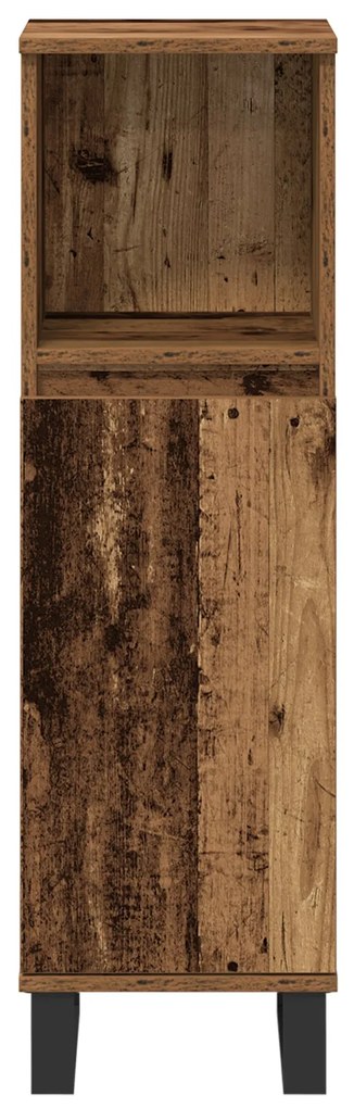 Conjunto de 3 Peças de Móveis para Casa de Banho Madeira Antiga Aglome
