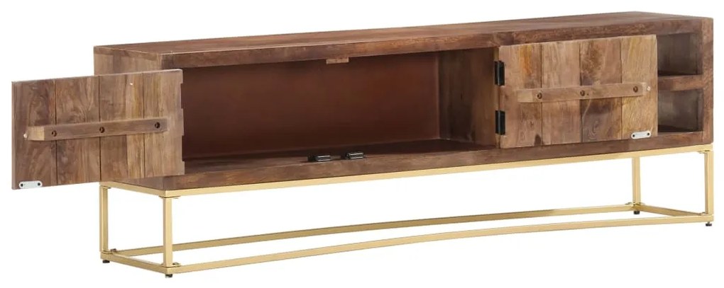 Móvel de TV 138x30x46 cm madeira de mangueira maciça